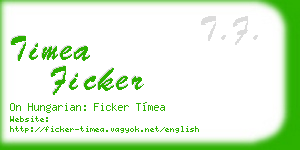 timea ficker business card